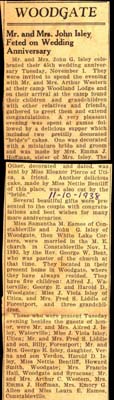 mr and mrs john g isley celebrate 45th wedding anniversary november 1 1938