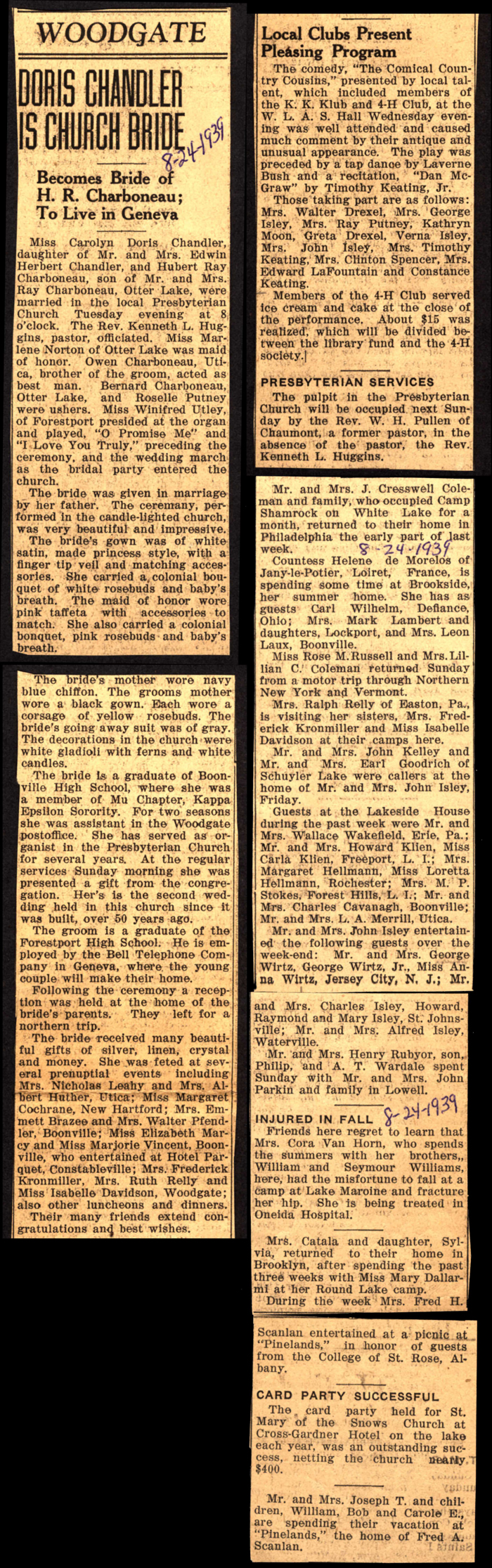 woodgate news august 24 1939
