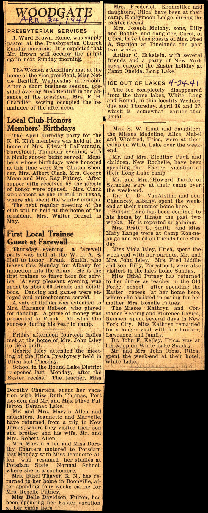 woodgate news april 24 1941
