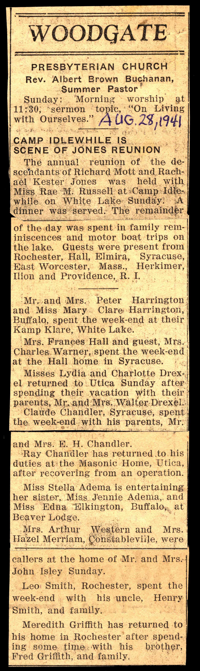 woodgate news august 28 1941