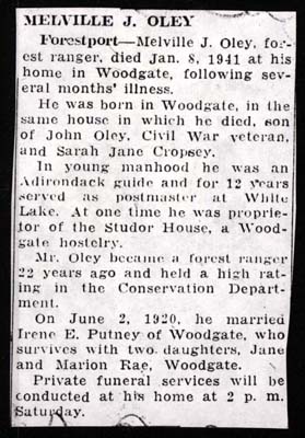 oley melville j husband of irene e putney oley obit january 8 1941 003
