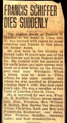 schiffer francis e husband of elizabeth linskey schiffer obit october 20 1941