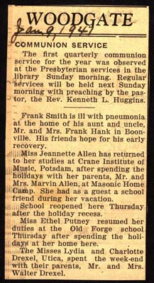 woodgate news january 9 1941