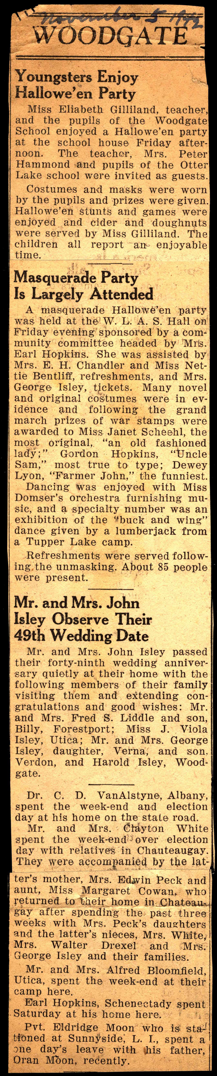 woodgate news november 5 1942