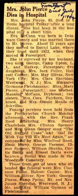 pierce eva mccann wife of john pierce obit july 10 1942