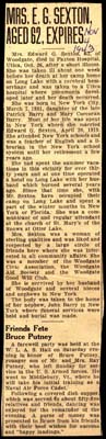mrs edward g sexton dau of patrick barry and mary corcoran obit october 26 1943