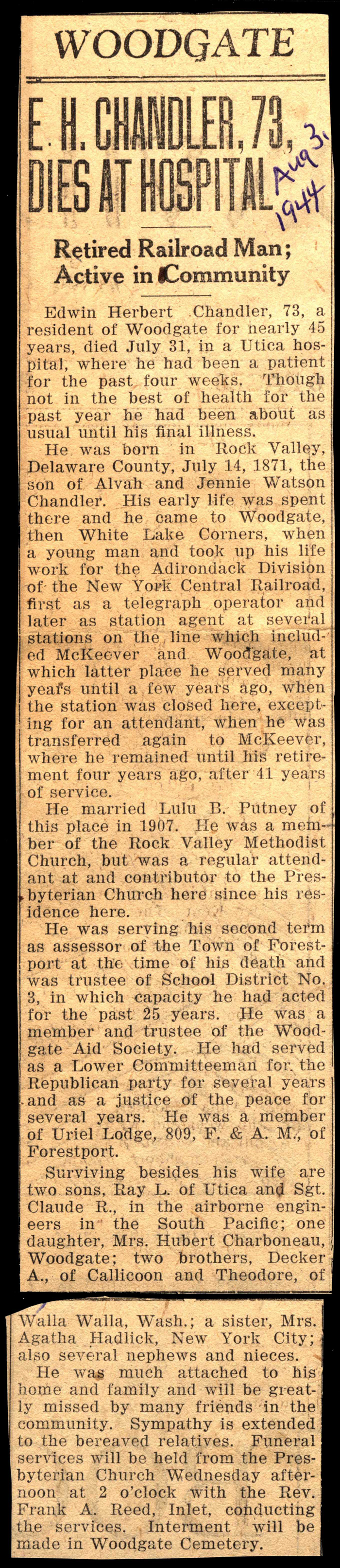 chandler edwin h husband of putney lulu b obit july 31 1944 001