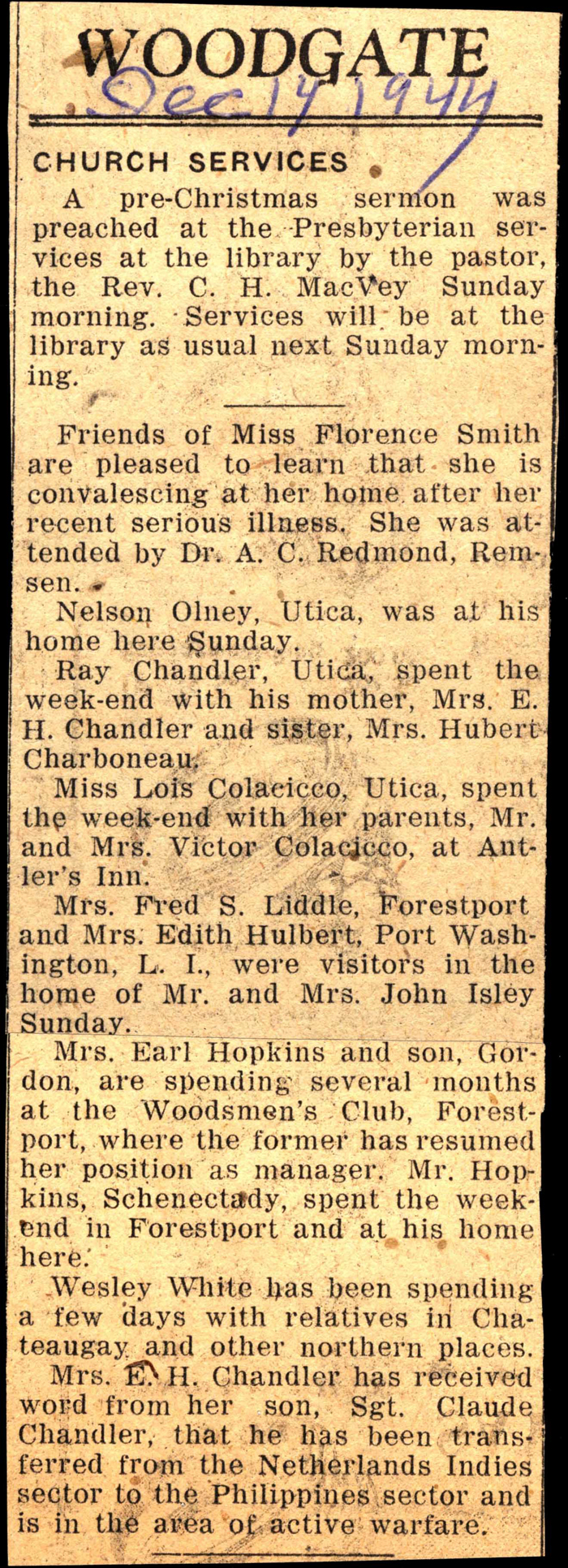 woodgate news december 14 1944
