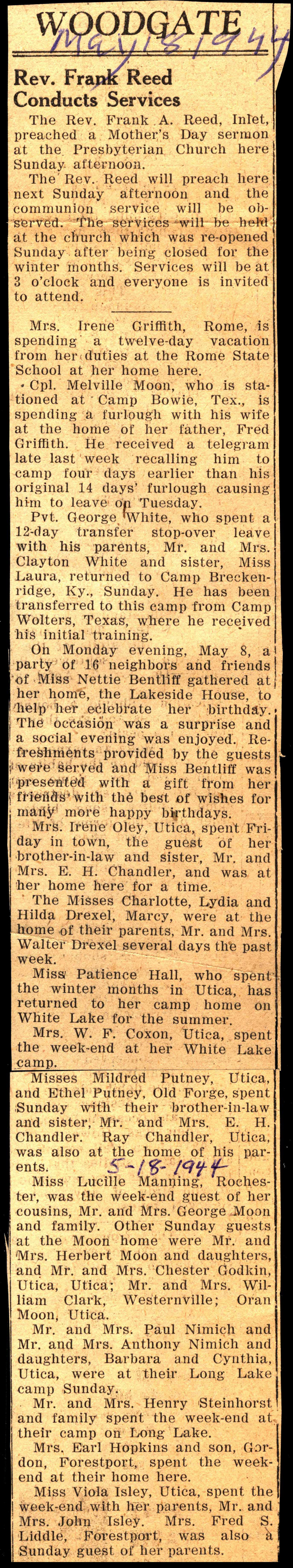woodgate news may 18 1944