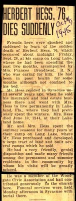 hesse herbert obit september 28 1945