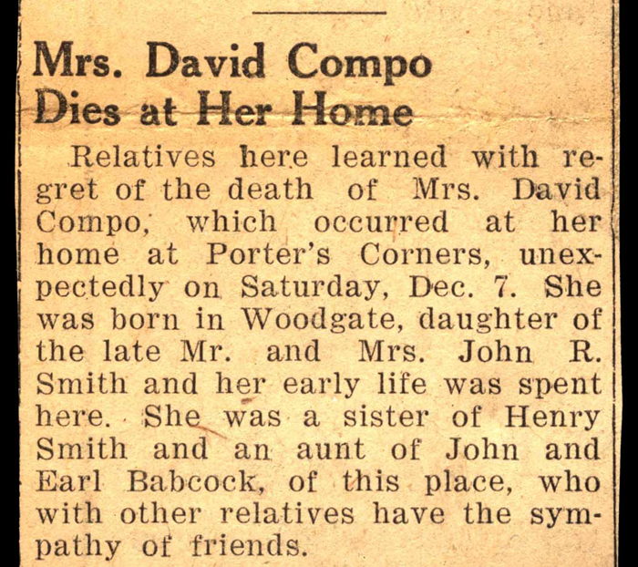 compo mrs david daughter of mr and mrs john r smith obit december 12 1946