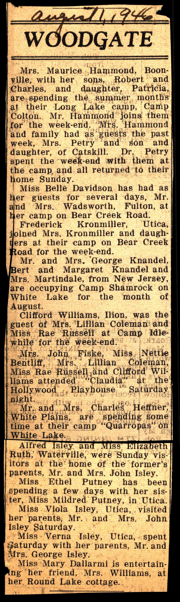 woodgate news august 1 1946