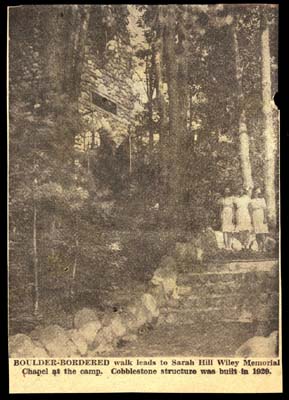 masonic home camp at round lake in woodgate photo of boulder bordered walk august 25 1946