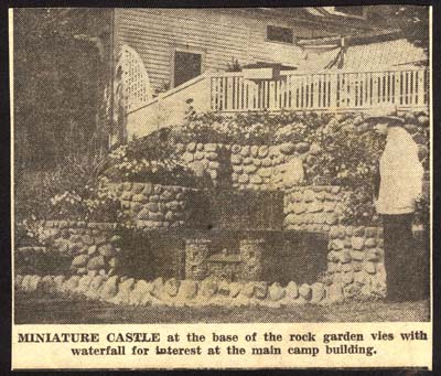masonic home camp at round lake in woodgate photo of miniature castle august 25 1946