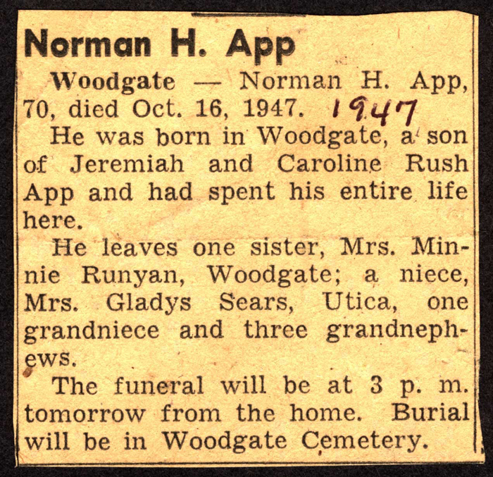 app norman h son of jeremiah and caroline rush app october 16 1947 001