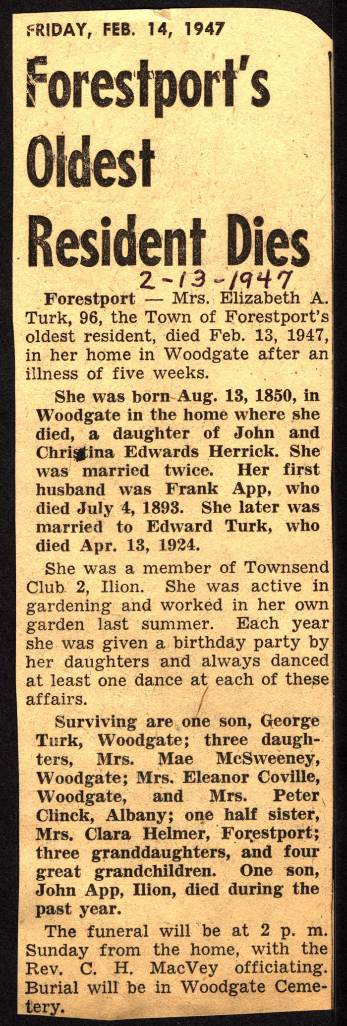 turk elizabeth a wife of frank app then edward turk obit february 13 1947