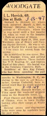 herrick howard l son of henry and caroline snyder herrick obit march 4 1947