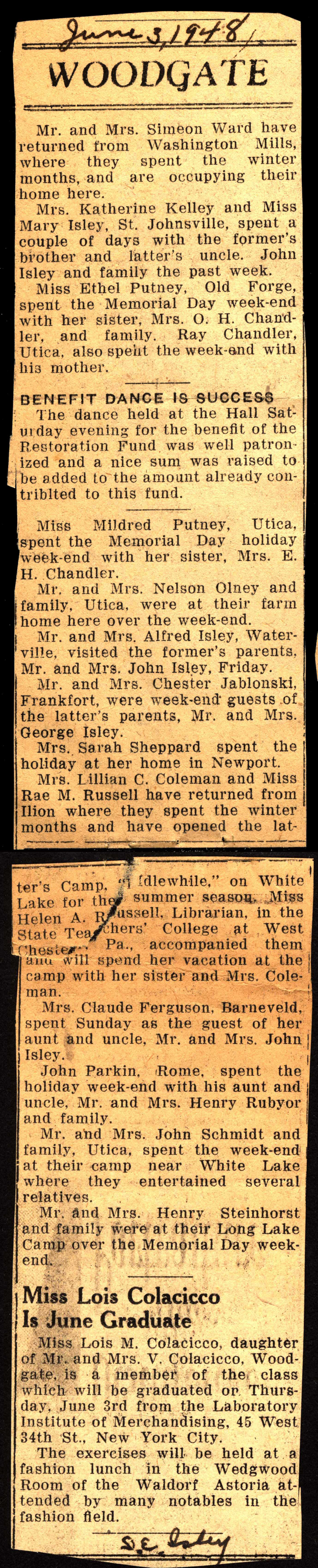 woodgate news june 3 1948