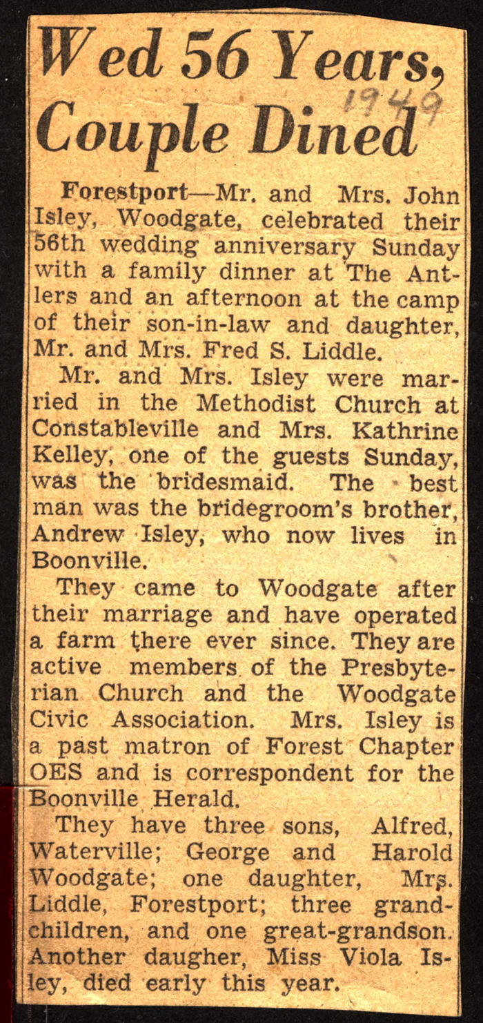 john g isley and samantha m eames isley celebrate 56th anniversary november 1 1949 002