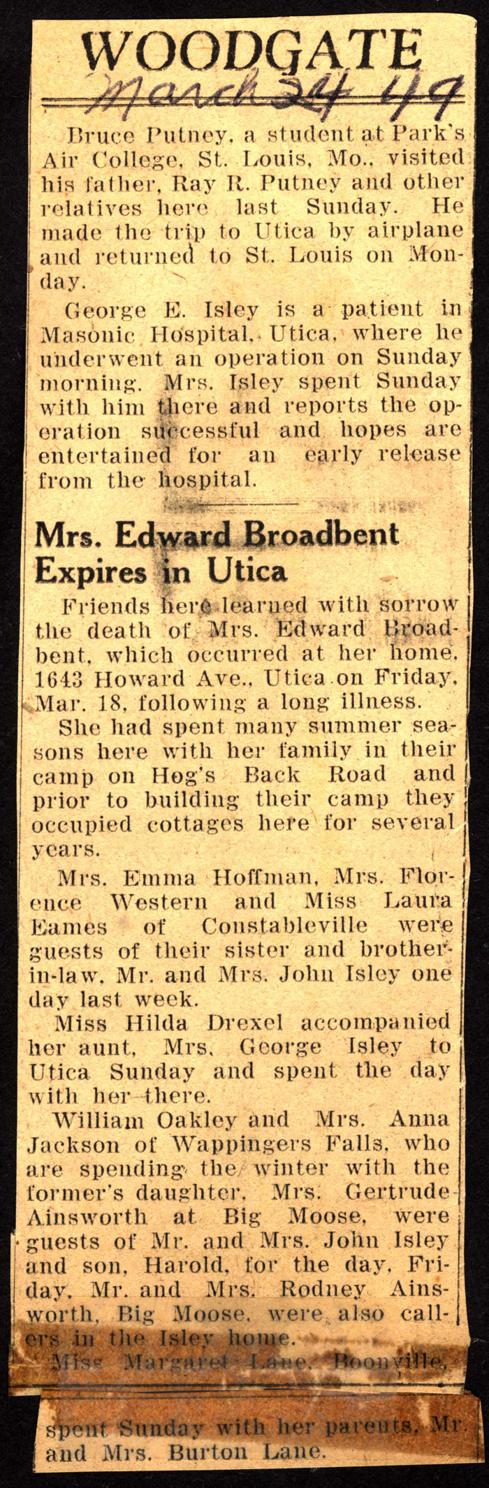 woodgate news march 24 1949