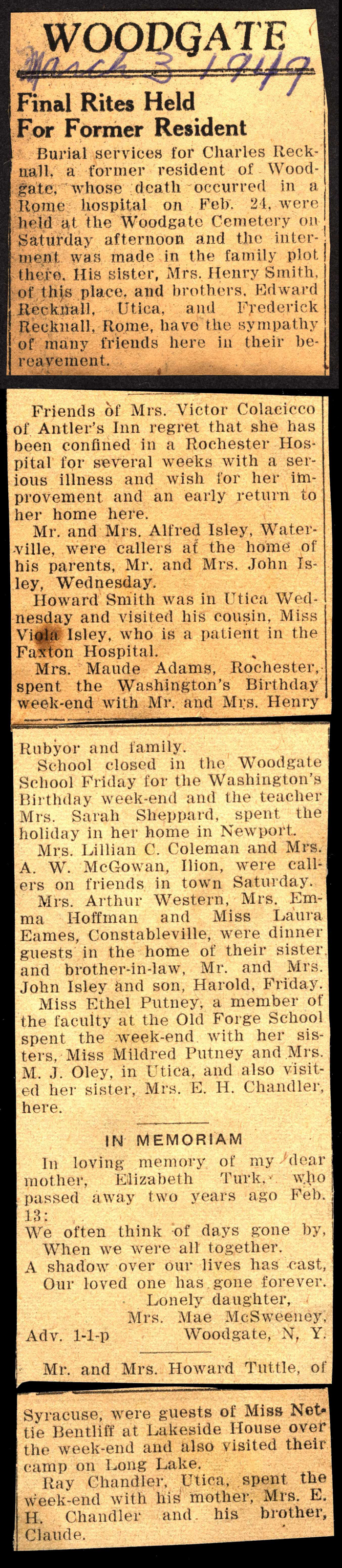 woodgate news march 3 1949