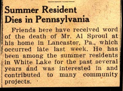 al sproul dies in pennsylvania february 1950