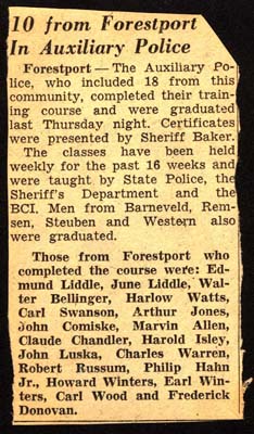 ten from forestport in auxiliary police 1950