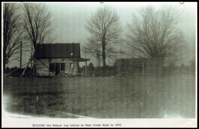 building rubyor cabins bear creek road 1952