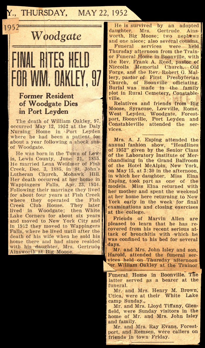 woodgate news may 22 1952