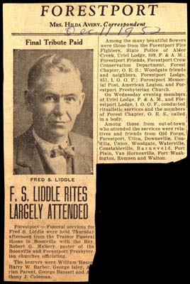 liddle fred s husband of bessie van dusen and lena isley obit december 1 1952 003