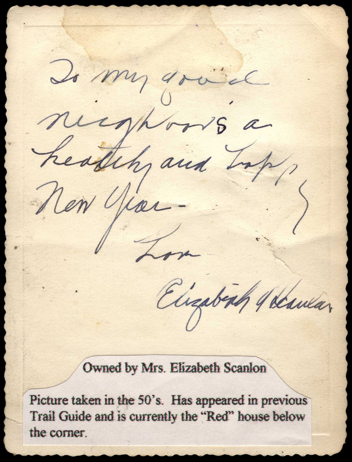 red house christmas card from mrs elizabeth scanlon 1950s 002back