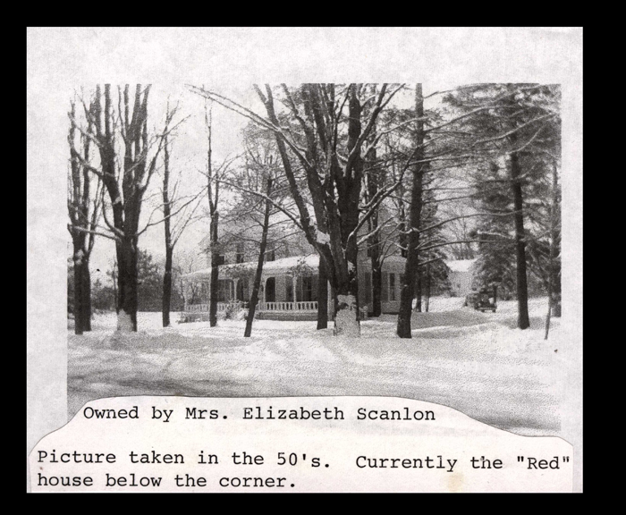 red house owned by mrs elizabeth scanlon photo taken 1950s