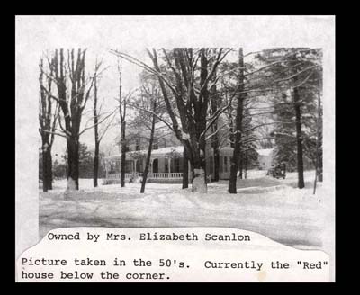 red house owned by mrs elizabeth scanlon photo taken 1950s