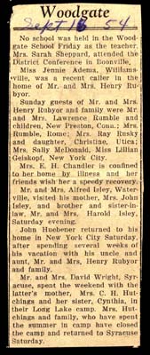 woodgate news september 16 1954