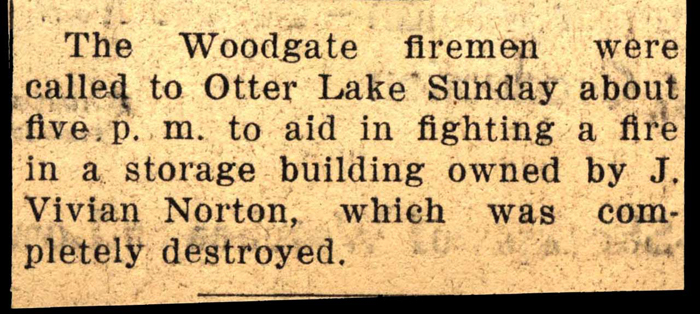 j vivian norton storage building destroyed by fire july 1955