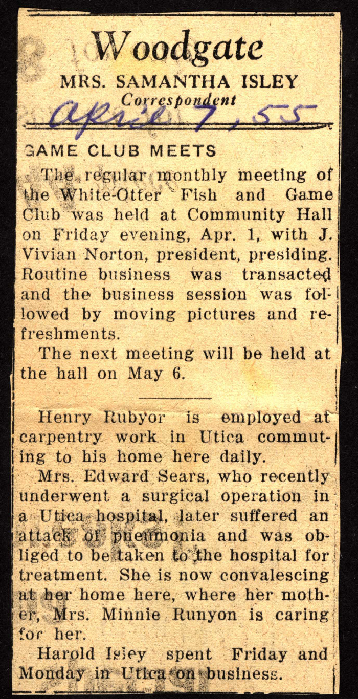 woodgate news april 7 1955