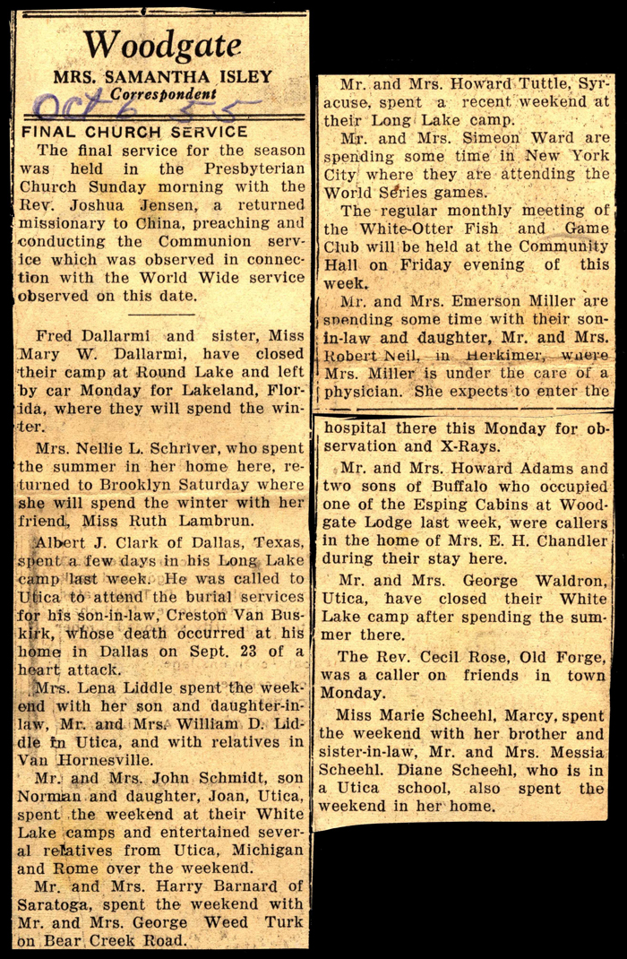 woodgate news october 6 1955