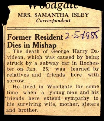 george harry davidson dies january 25 1955