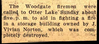 j vivian norton storage building destroyed by fire july 1955