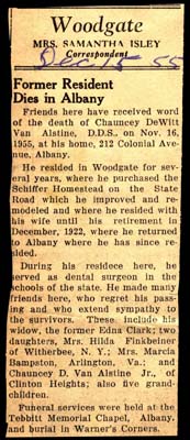 van alstine chauncey dewitt husband of edna clark van alstine obit november 16 1955