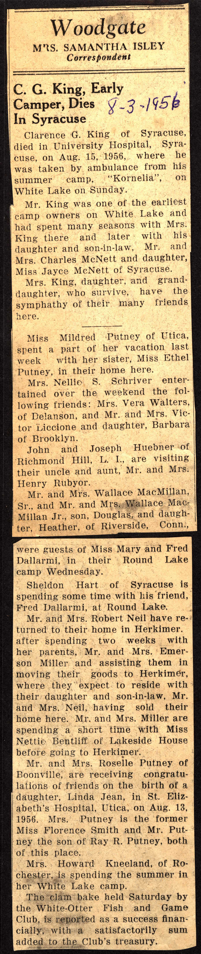 woodgate news august 3 1956