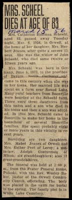 scheehl catherine hoffman wife of john scheehl obit march 6 1956