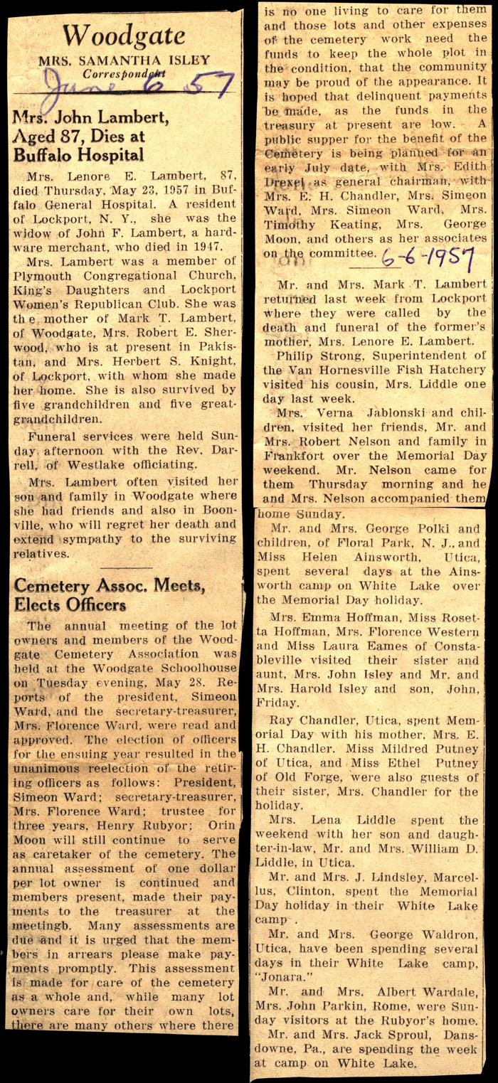 woodgate news june 6 1957