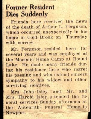 arthur l ferguson dies june 1957
