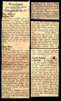 woodgate news august 22 1957