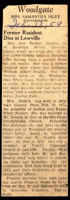 deakin ann bauder wife of william albert deakin obit january 24 1958