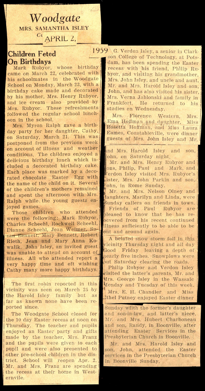 woodgate news april 2 1959