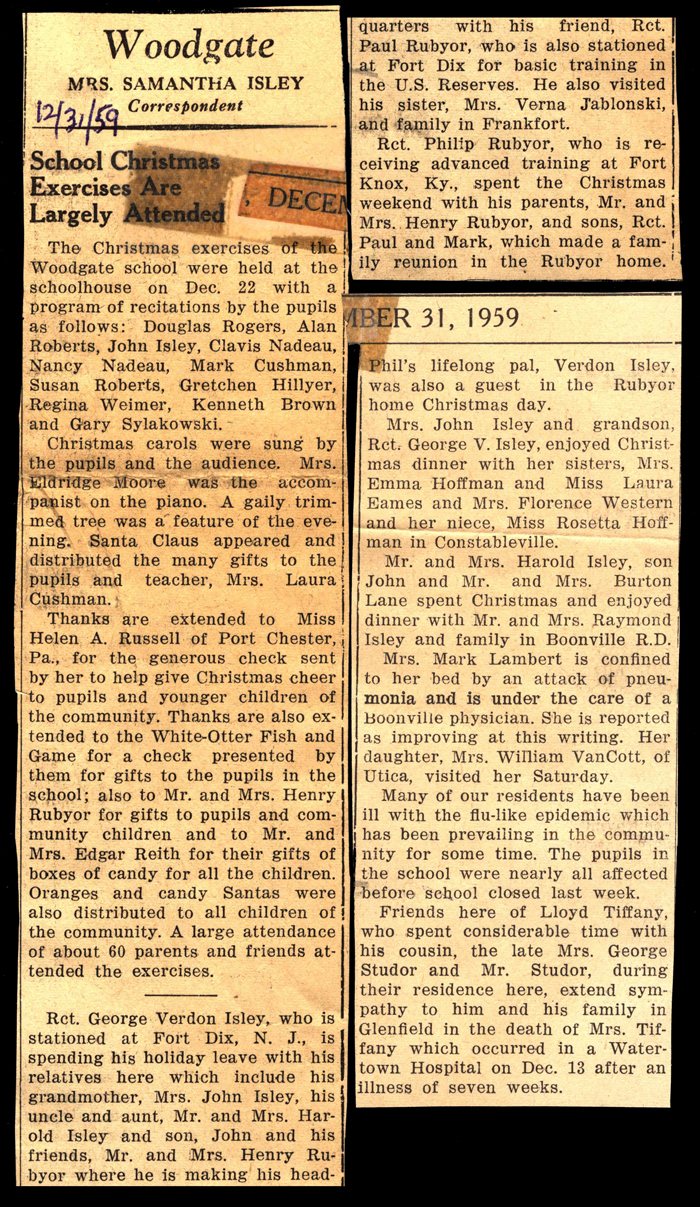 woodgate news december 31 1959