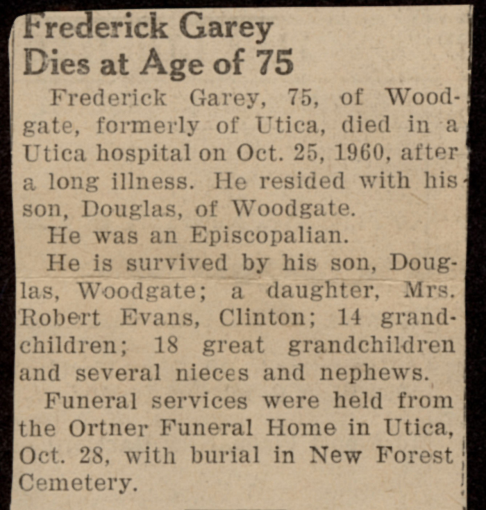 garey frederick obit
