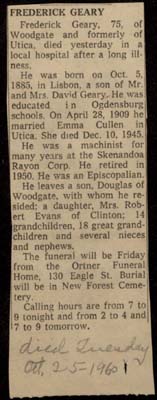 geary frederick obit